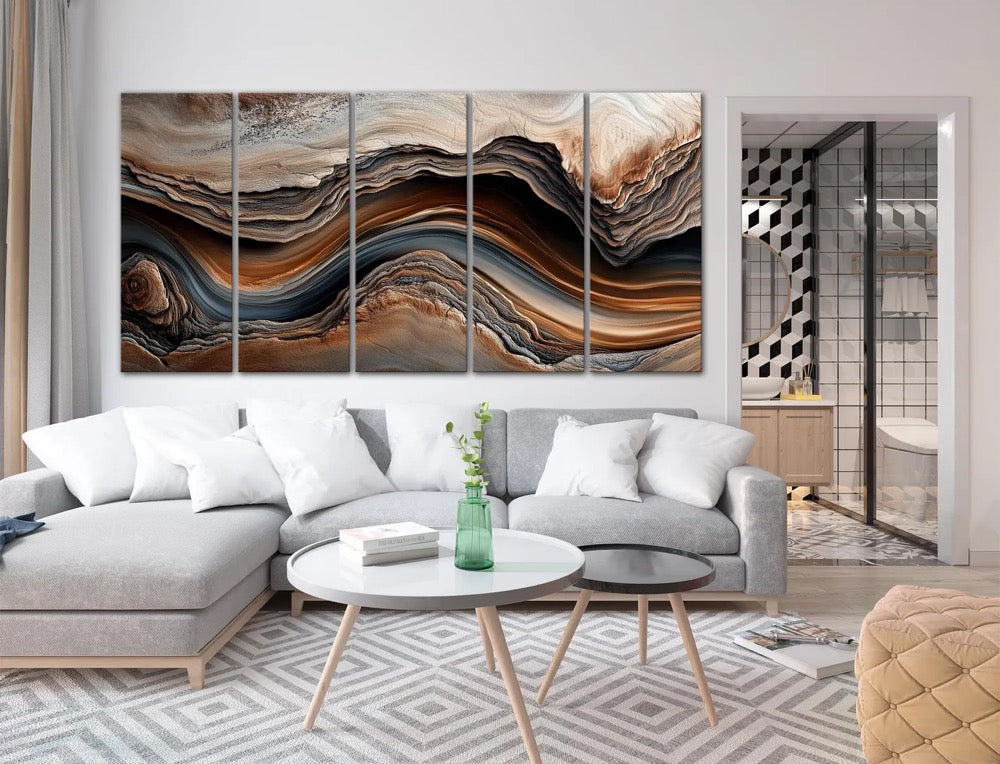 Unique wood large canvas wall art print Dark cottage core decor Rustic wood wall art Minimalist wood