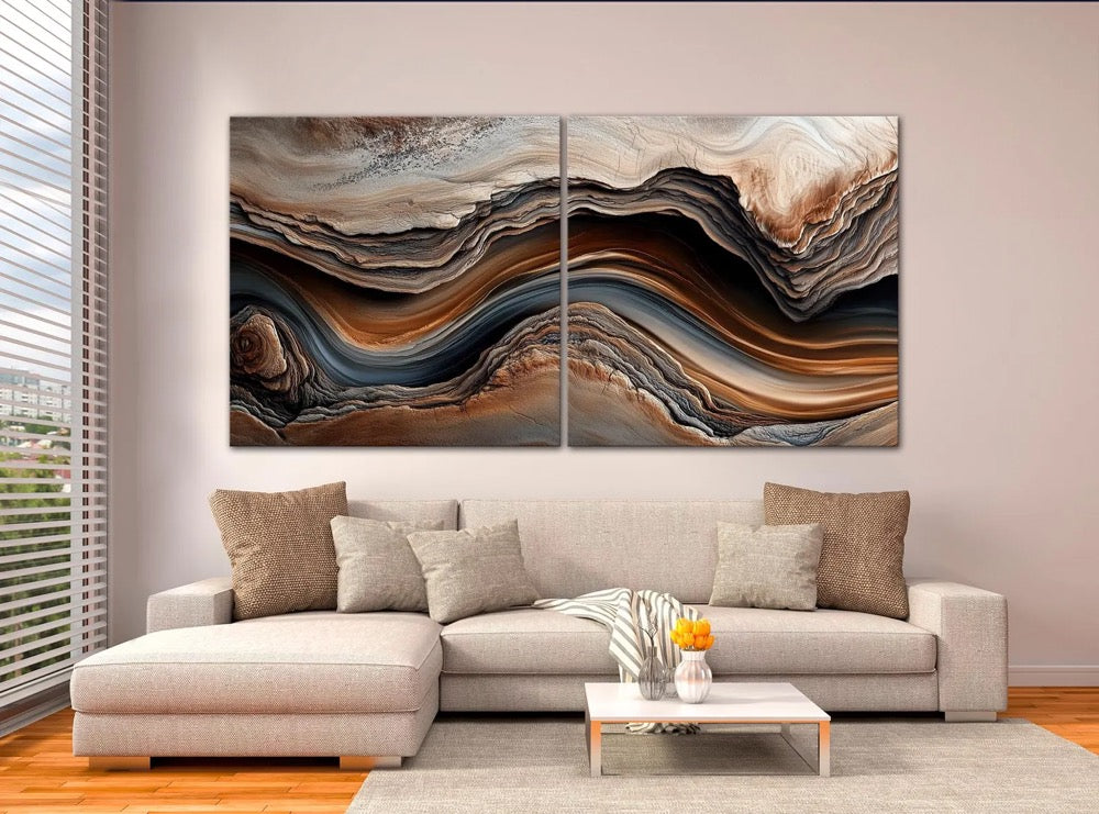 Unique wood large canvas wall art print Dark cottage core decor Rustic wood wall art Minimalist wood